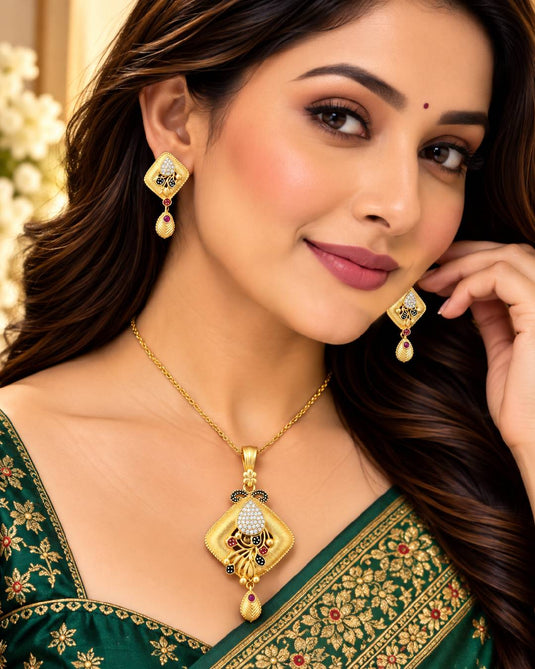 Classic Designer Necklace and Earrings Set for Women
