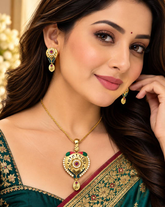 Elegant Statement Necklace and Earrings Set for Women
